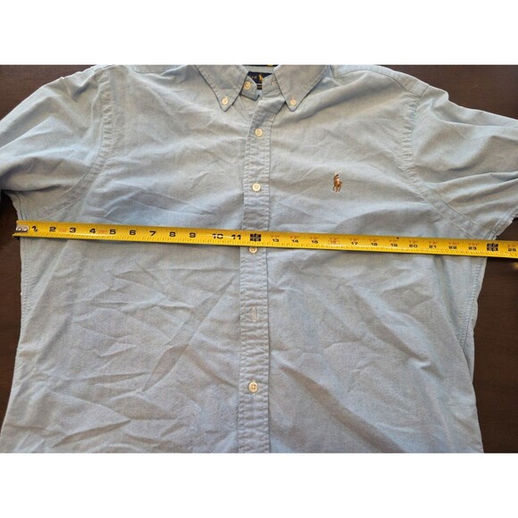Ralph Lauren Men's Shirt L Button Down Blue Preppy Old Money Large - Picture 5 of 7